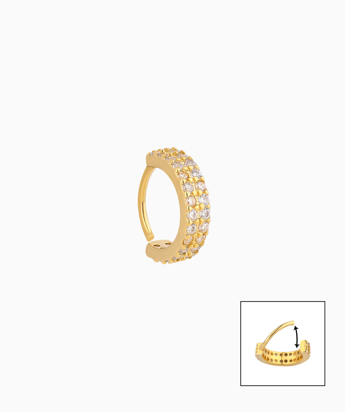 Duet Gemstone Seamless Ring - Stainless Steel - Septum - Oumo Jewelry