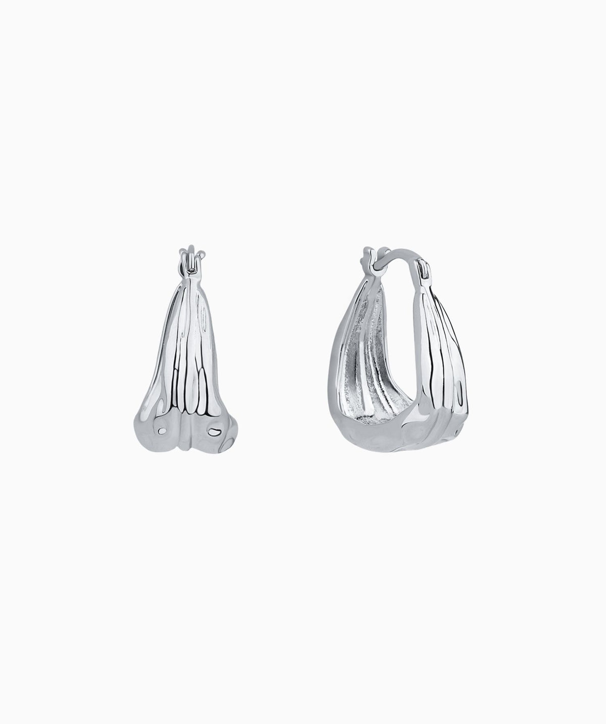 Lava Hoop Earrings - Brass - Oumo Jewelry