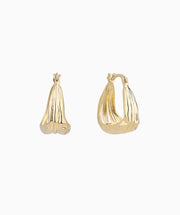 Lava Hoop Earrings - Brass - Oumo Jewelry