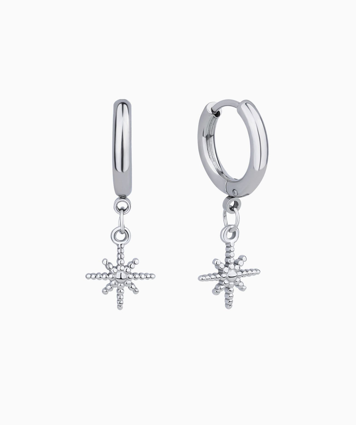 Eight-Pointed Star Drops - Stainless Steel - Oumo Jewelry