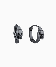 Skull Hoop Earrings - Stainless Steel - Oumo Jewelry