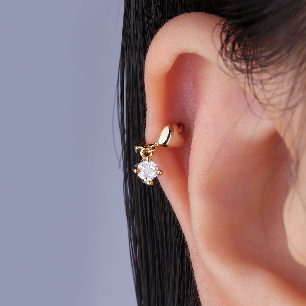 Heart Helix Hoop - Stainless Steel - Upper Lobe, Helix - Oumo Jewelry