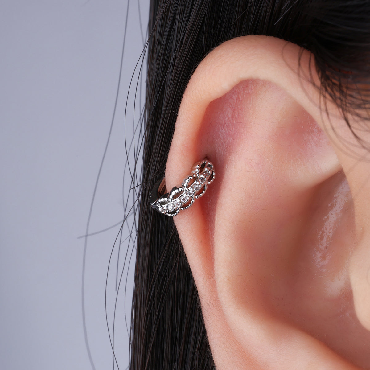 Emma Huggie - Brass - Upper Lobe, Helix - Oumo Jewelry