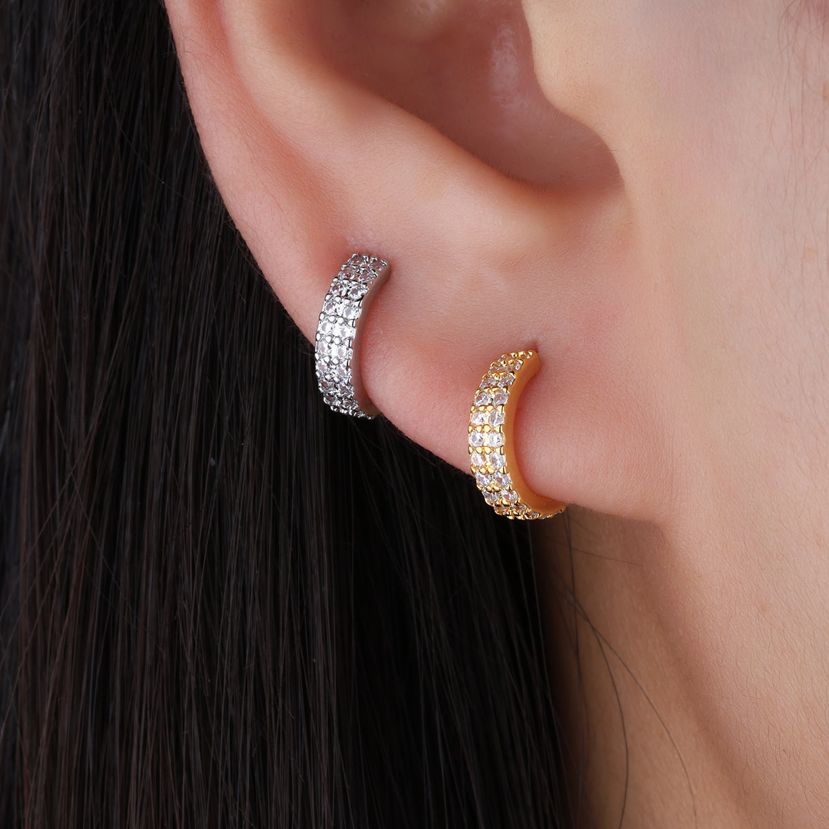 Duet Gemstone Seamless Ring - Stainless Steel - Septum - Oumo Jewelry
