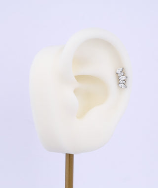 Titanium Marquise Crown Flatback Stud - OumoJewelry
