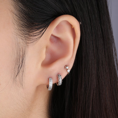 Petite Star Helix Hoop