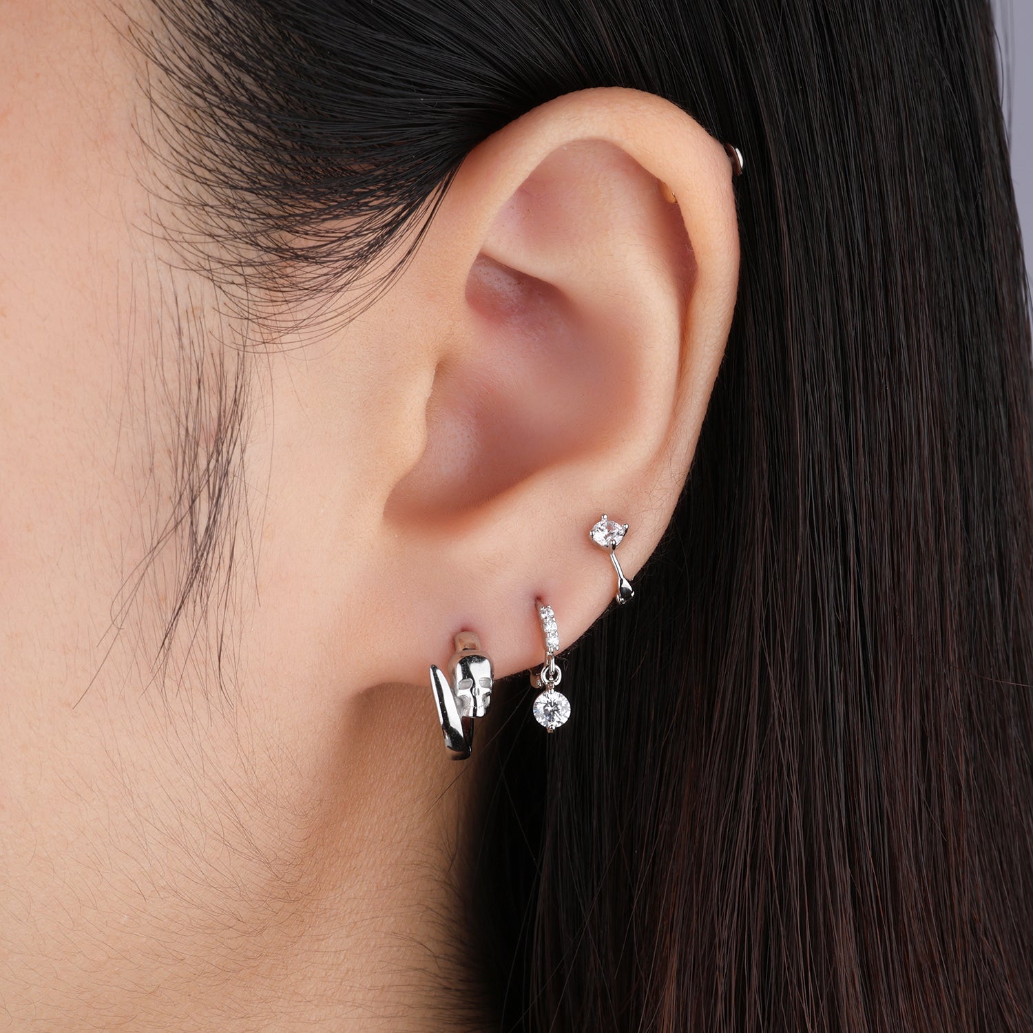 Skull Hoop Earrings