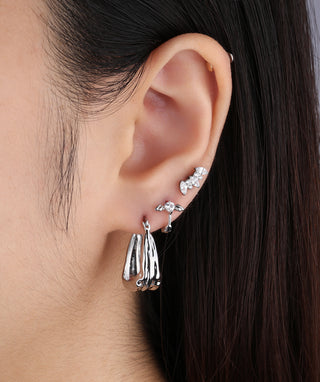 Titanium Marquise Crown Flatback Stud - OumoJewelry