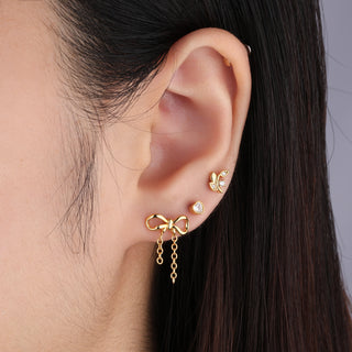 Small Leaf Stud - OumoJewelry