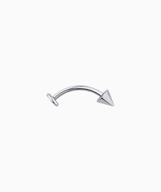 Titanium Cone Flatback Curved Barbell - OumoJewelry