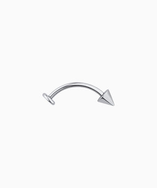Titanium Cone Flatback Curved Barbell - OumoJewelry