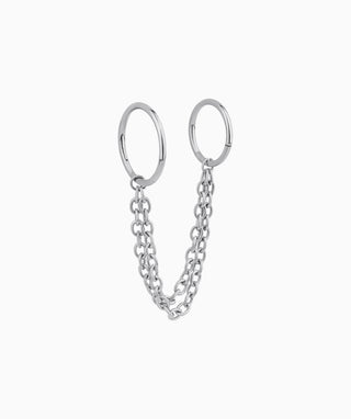 Basic Double Chain Earring - OumoJewelry