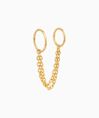 Basic Double Chain Earring - OumoJewelry