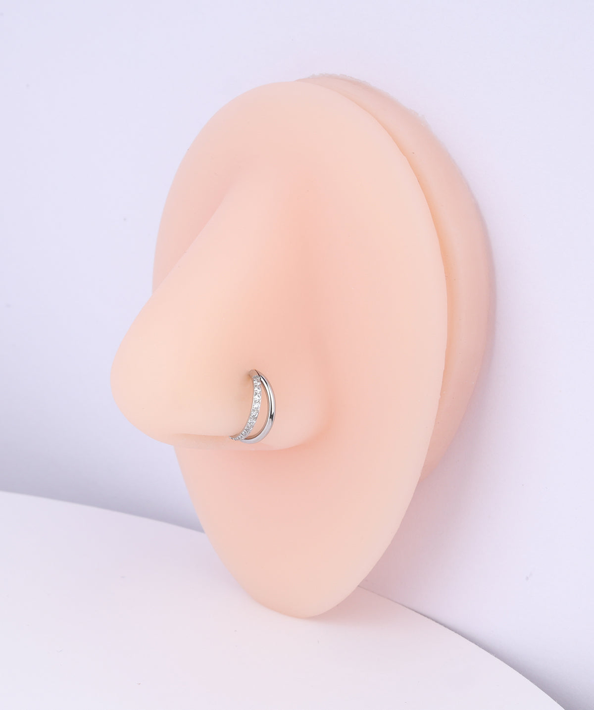 Twilight Curve Clicker Hoop - Stainless Steel - Lobe, Upper Lobe, Helix - Oumo Jewelry