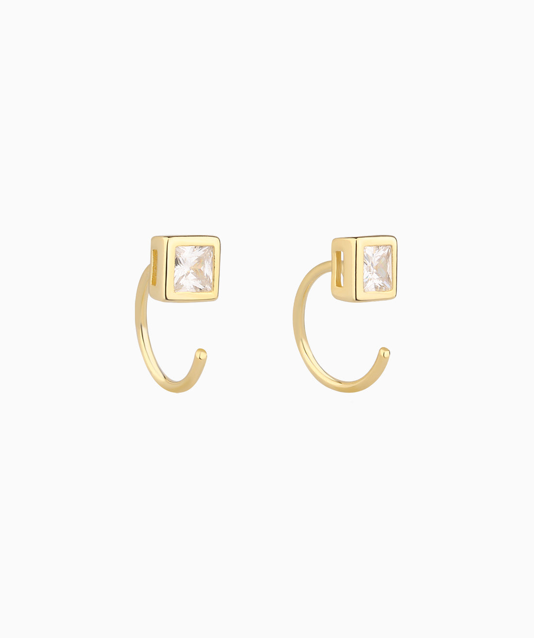 Square Gemstone Earrings