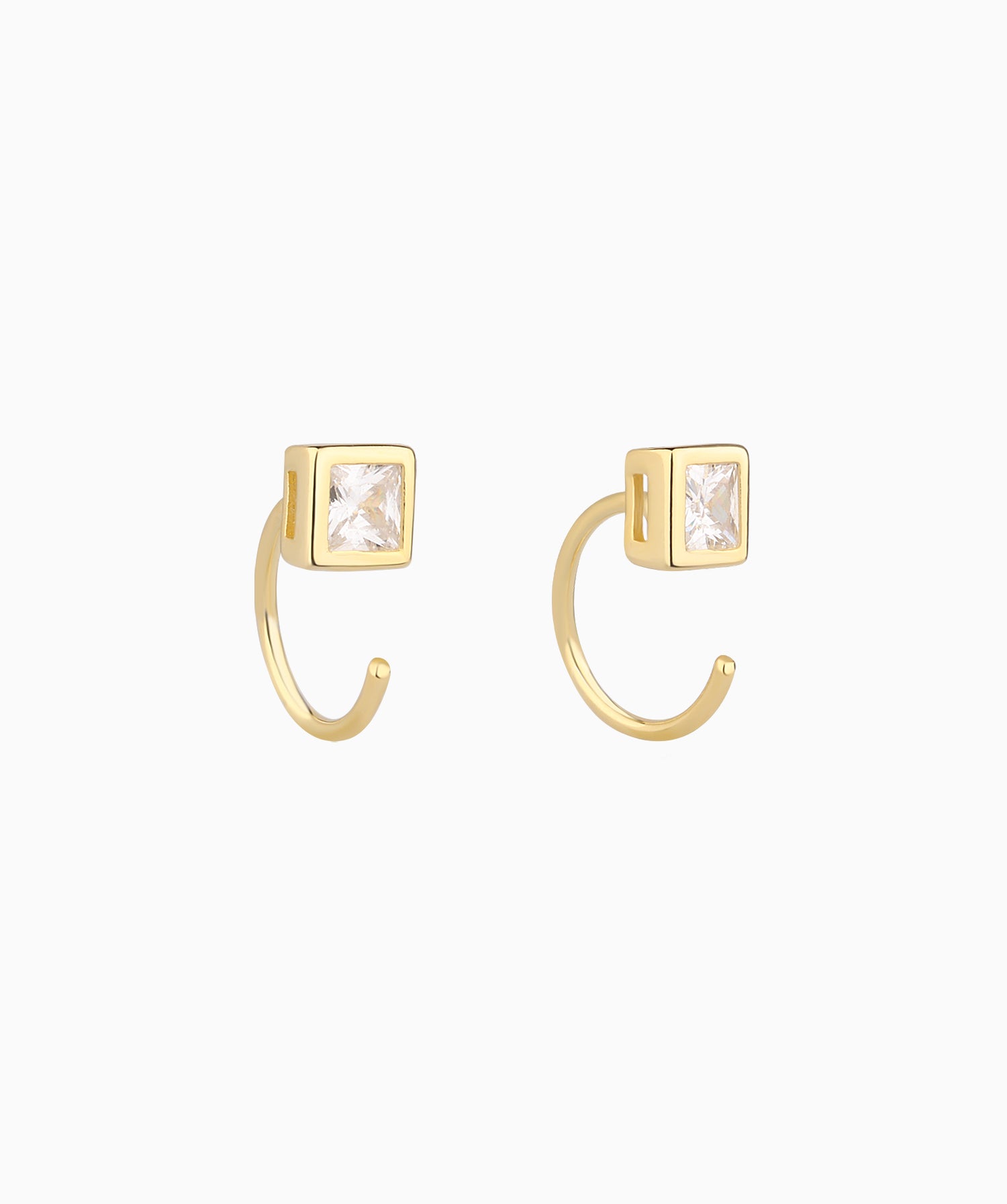 Square Gemstone Earrings