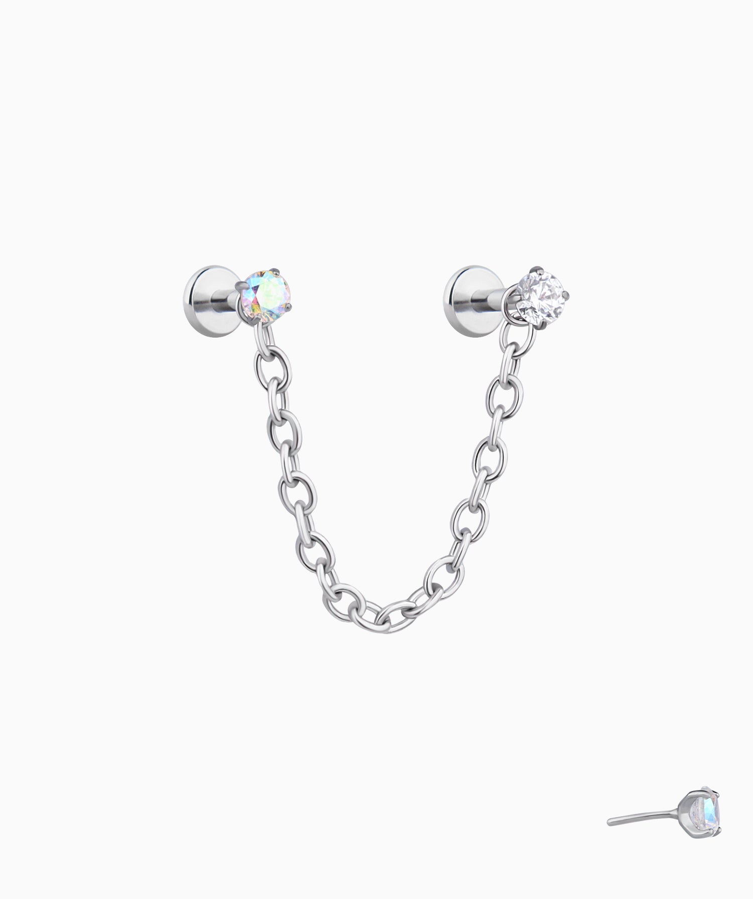 Titanium Charm Gem Chain