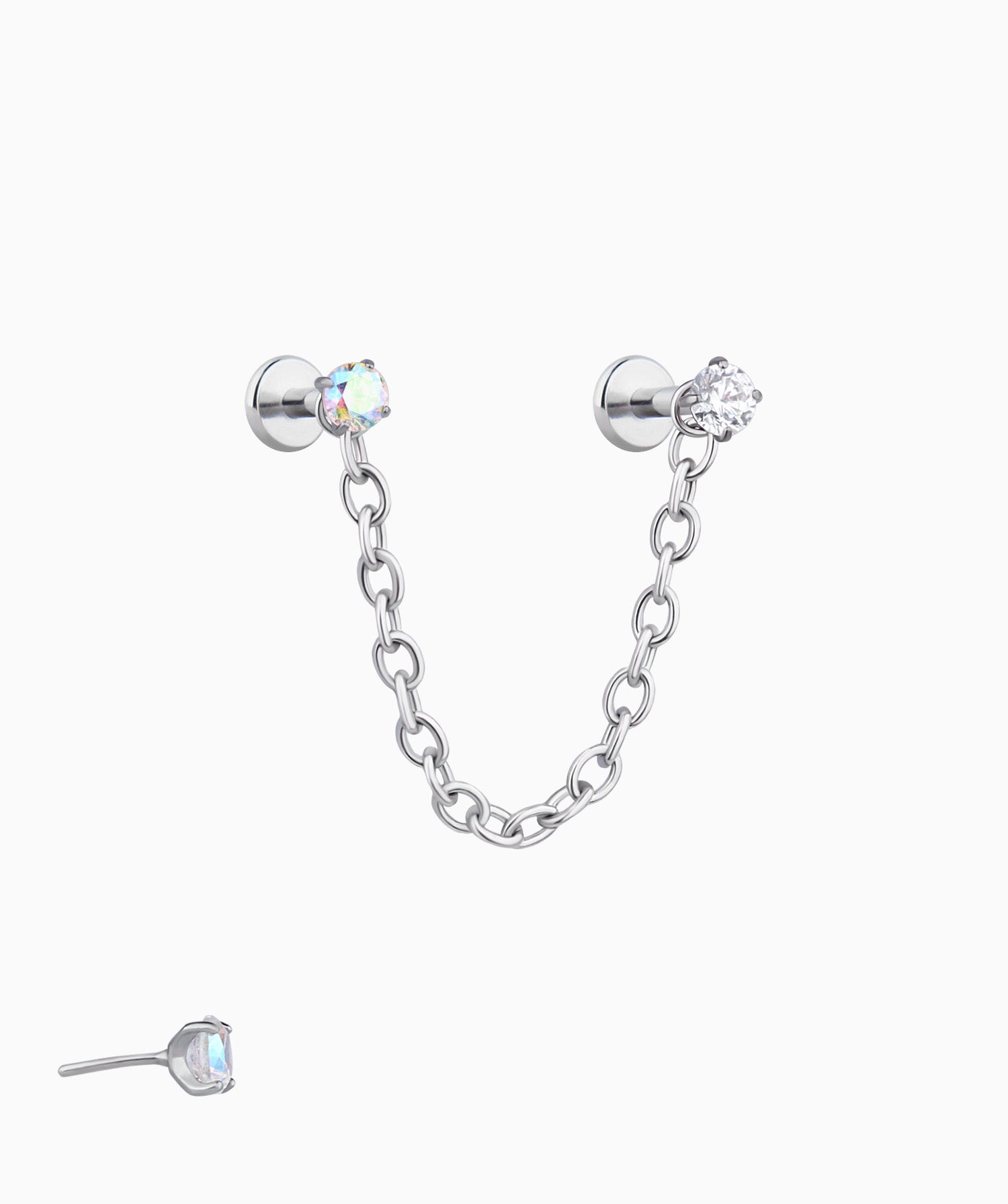 Titanium Charm Gem Chain