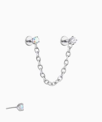 Titanium Charm Gem Chain