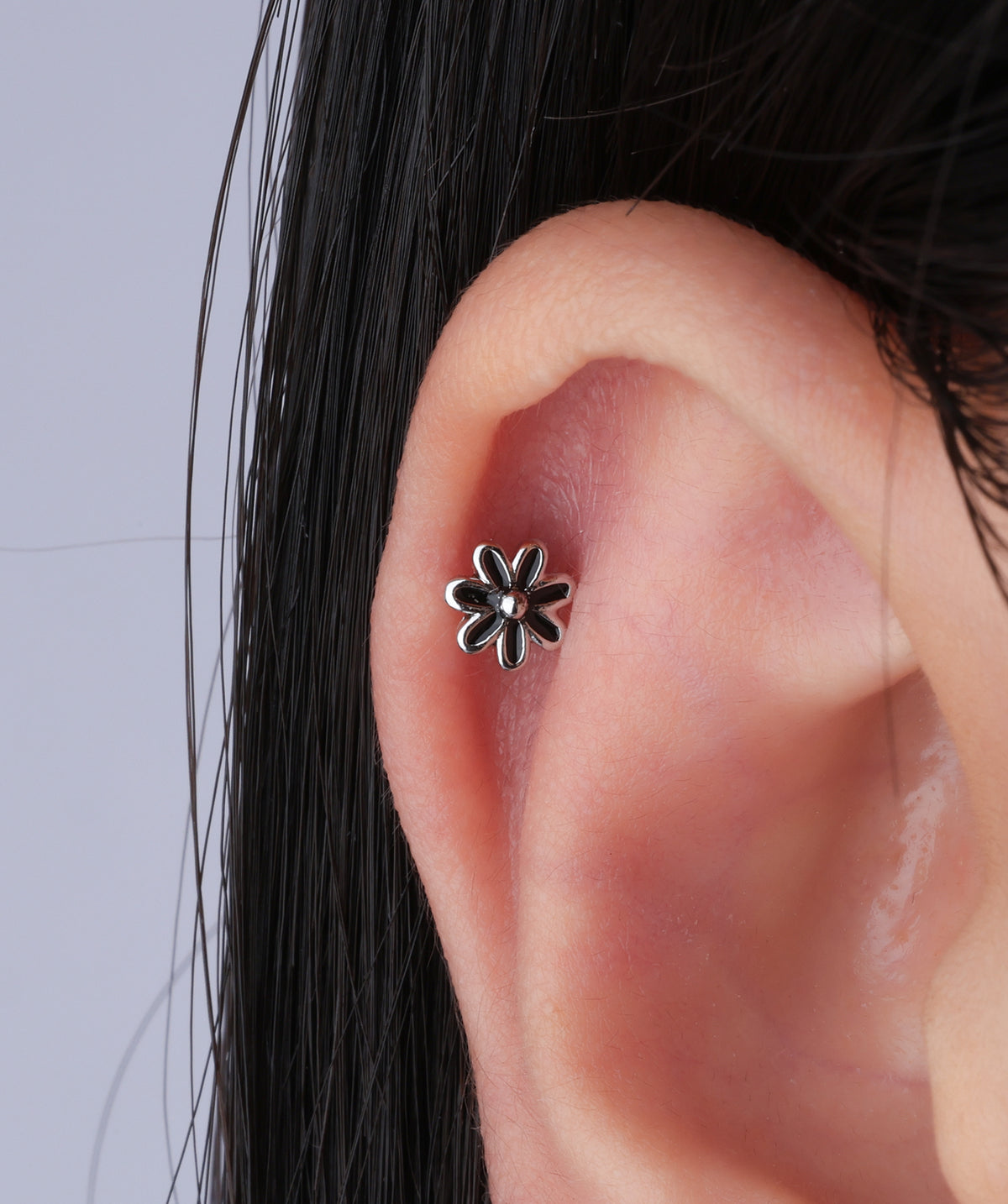 Cute Daisy Stud - Stainless Steel - Upper Lobe, Helix, Flat - Oumo Jewelry