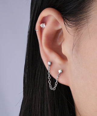 Titanium Charm Gem Flatback Chain - OumoJewelry