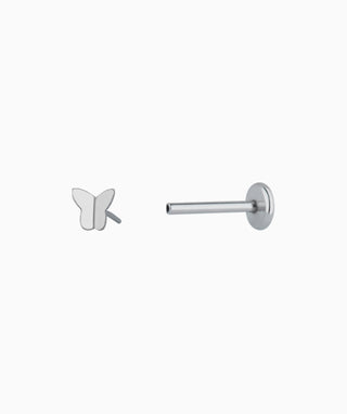 Titanium Simple Butterfly Flatback Stud - OumoJewelry
