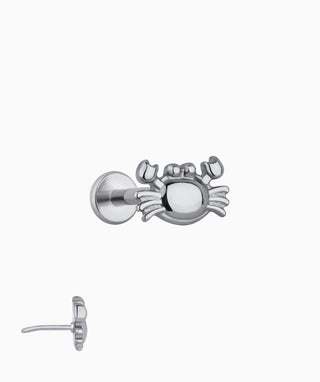 🦀Titanium Crab Flatback Stud - OumoJewelry
