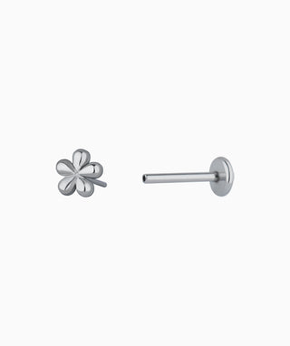 Titanium Flower Flatback Stud - OumoJewelry