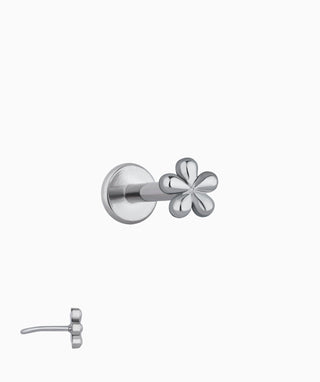 Titanium Flower Flatback Stud - OumoJewelry