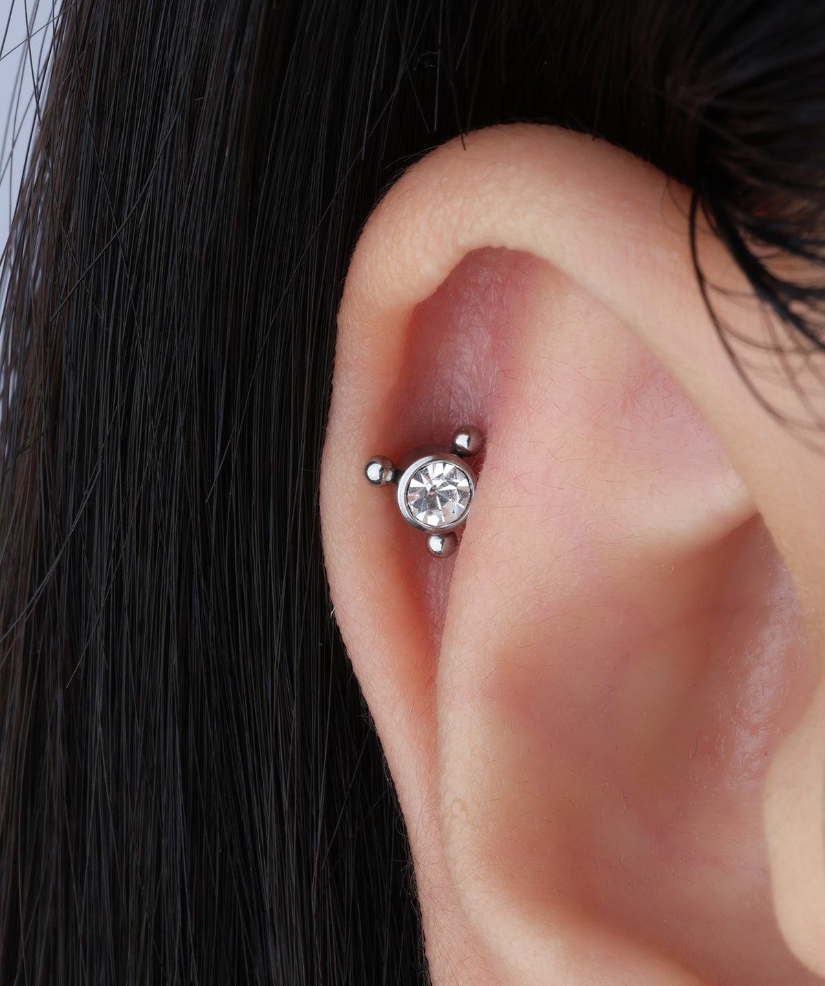 Hope Flatback Stud - Stainless Steel - Helix, Upper Lobe, Conch - Oumo Jewelry