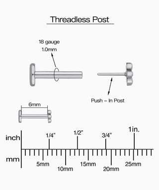 Titanium Flower Flatback Stud - OumoJewelry