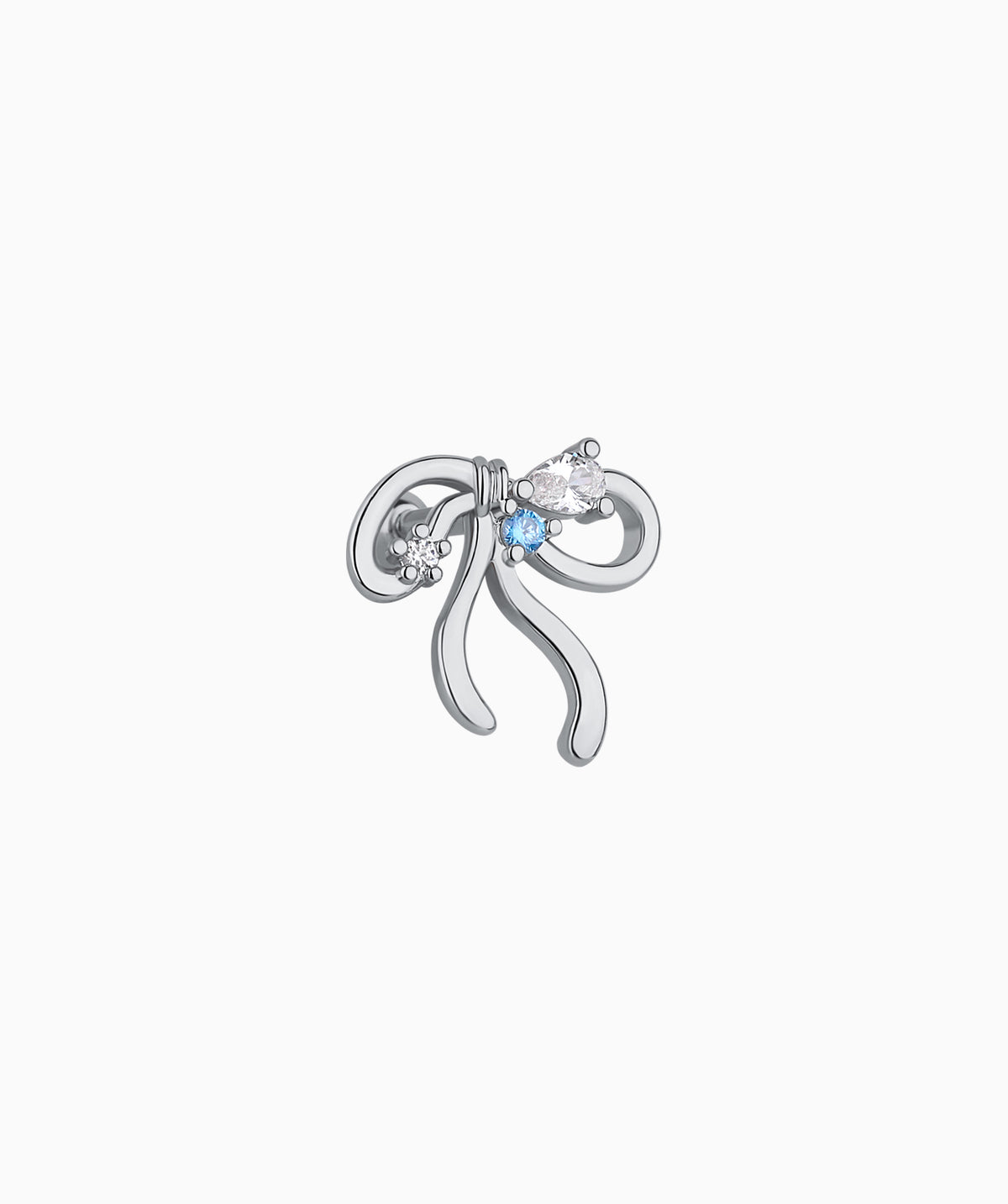 Beautiful Bow Stud - Stainless Steel - Upper Lobe, Helix - Oumo Jewelry