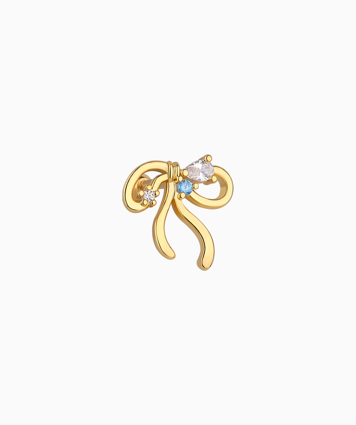 Beautiful Bow Stud - Stainless Steel - Upper Lobe, Helix - Oumo Jewelry