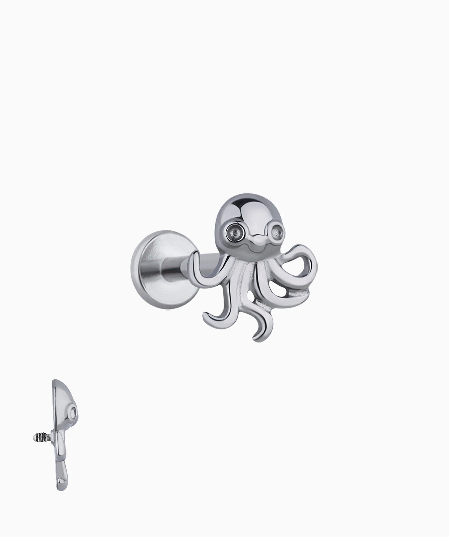 Titanium Octopus Stud