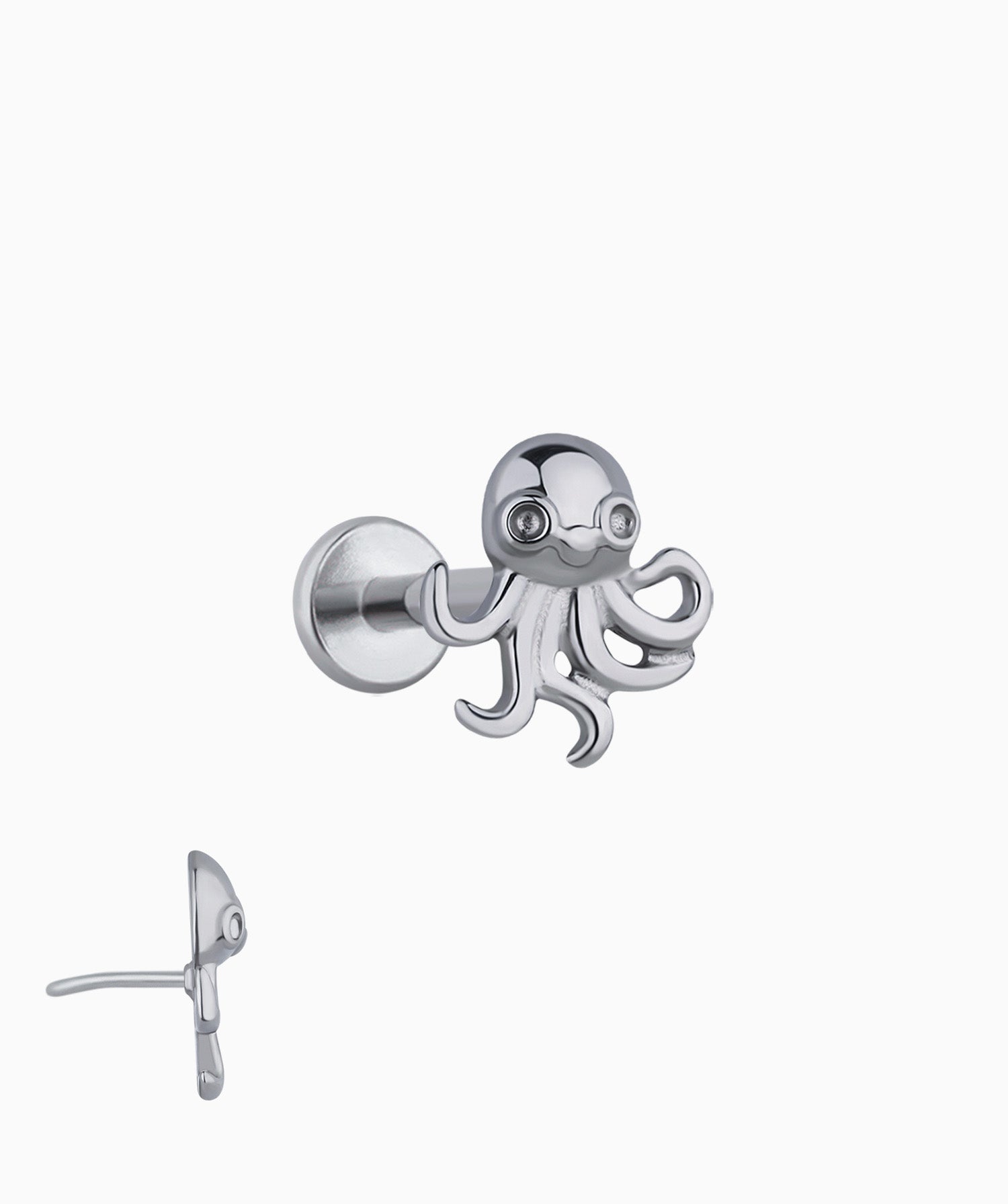 Titanium Octopus Stud