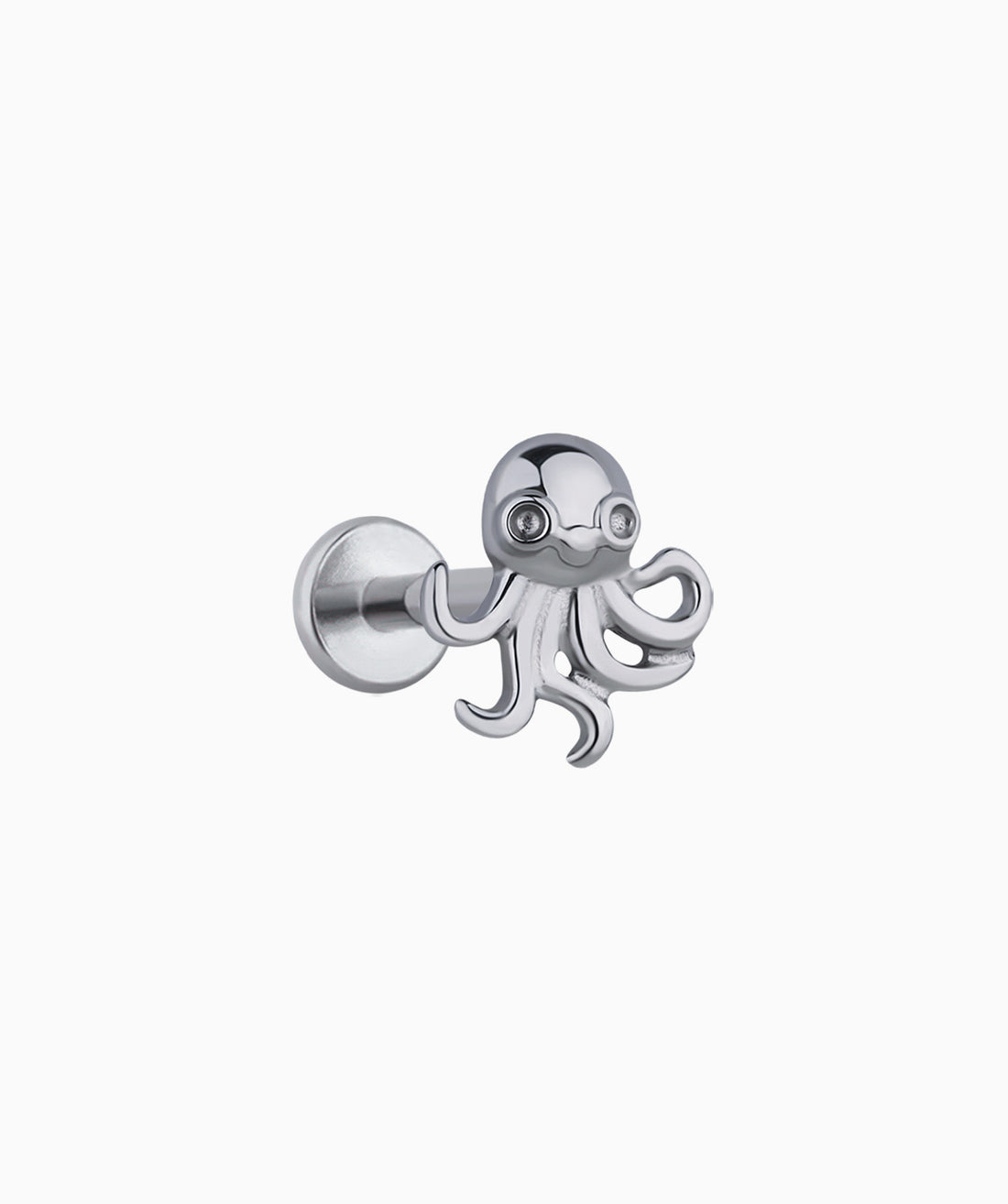 Titanium Octopus Flatback Stud