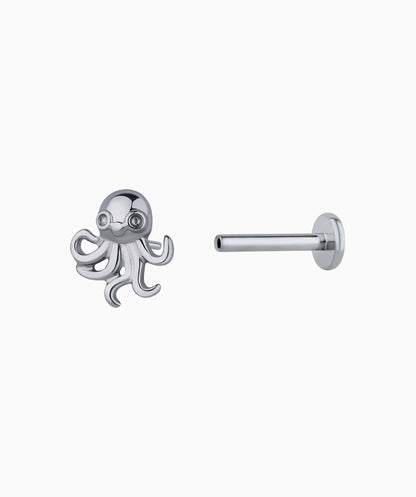 Titanium Octopus Stud