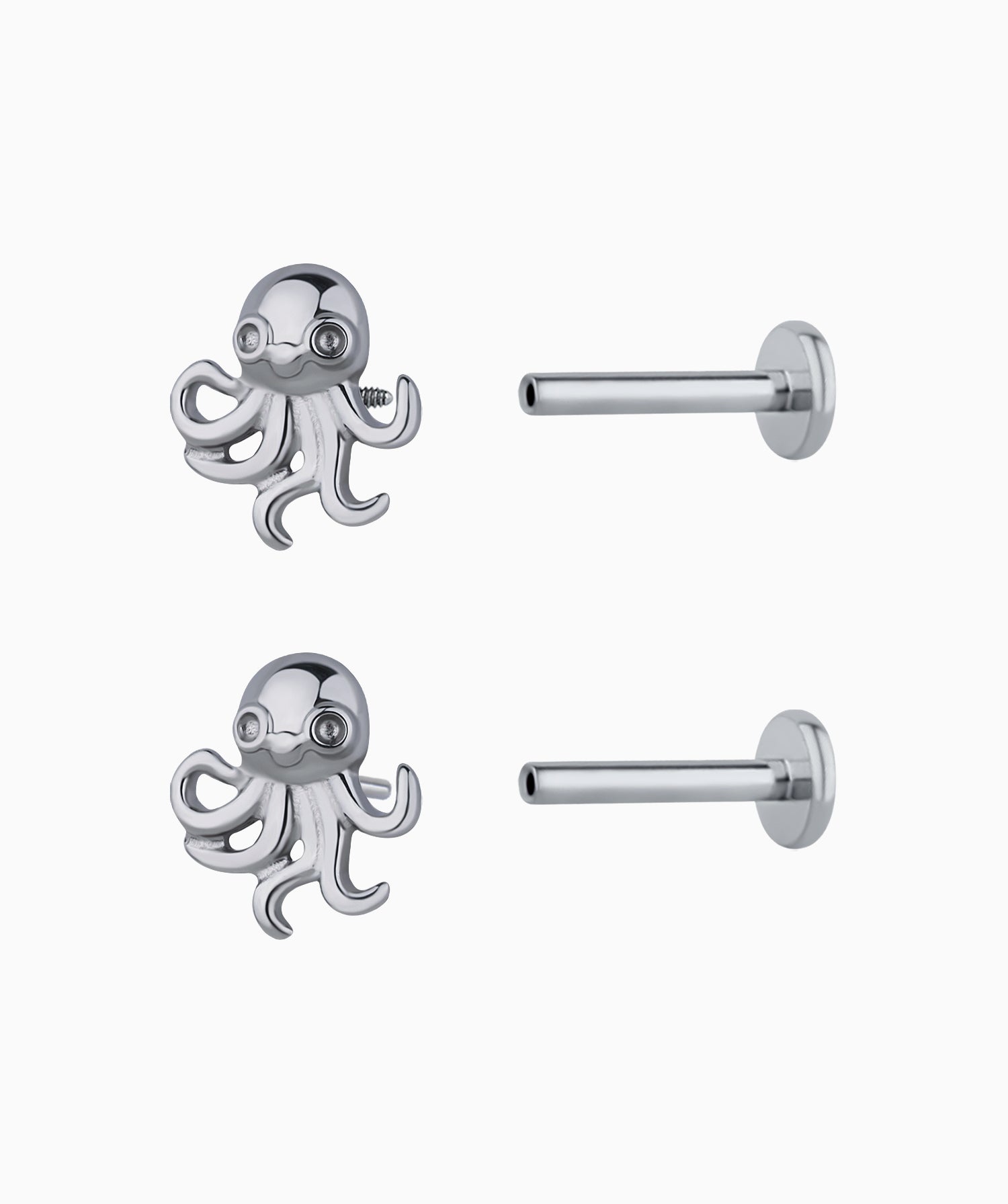 Titanium Octopus Stud