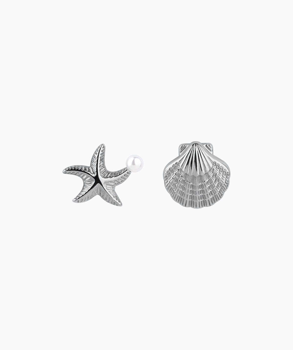 Starfish Pearl Shell Stud - Stainless Steel - Oumo Jewelry