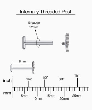 Titanium Dinosaur Flatback Stud - OumoJewelry