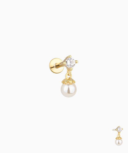 Gemstone Pearl Drop