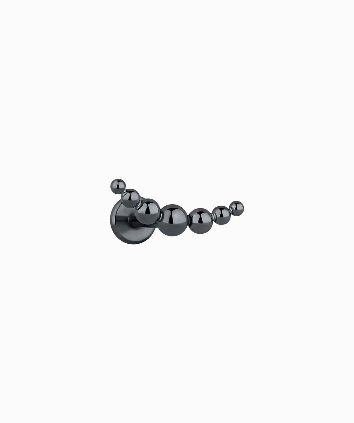 Curved Ball Flatback Stud - Stainless Steel - Helix, Upper Lobe, Flat - Oumo Jewelry