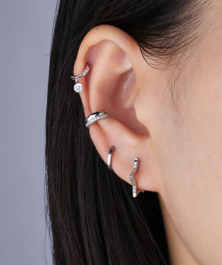 Titanium Simple Clicker Hoop - OumoJewelry