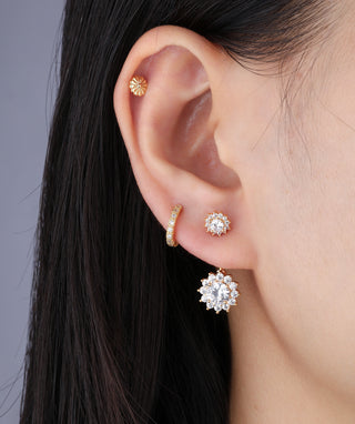 Dazzling Sun Flower Belly Ring - OumoJewelry