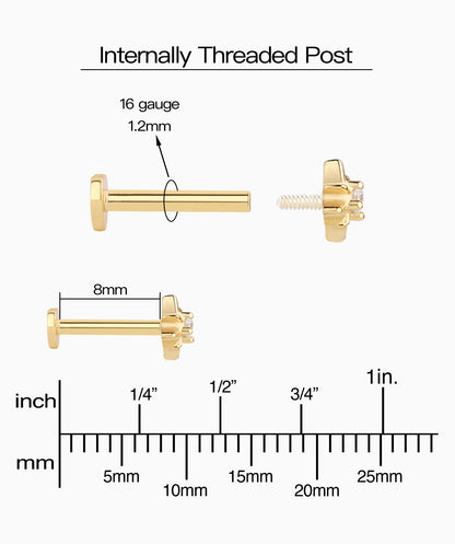 Star Reversible Flatback Stud