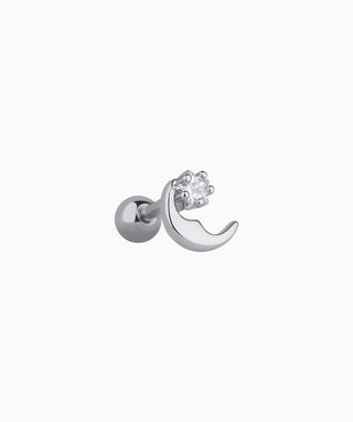Lovely Crescent Moon Stud - OumoJewelry
