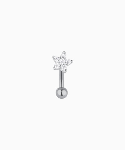 Sparkle Flower Curved Barbell