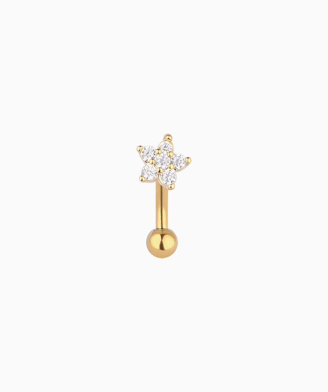 Sparkle Flower Curved Barbell