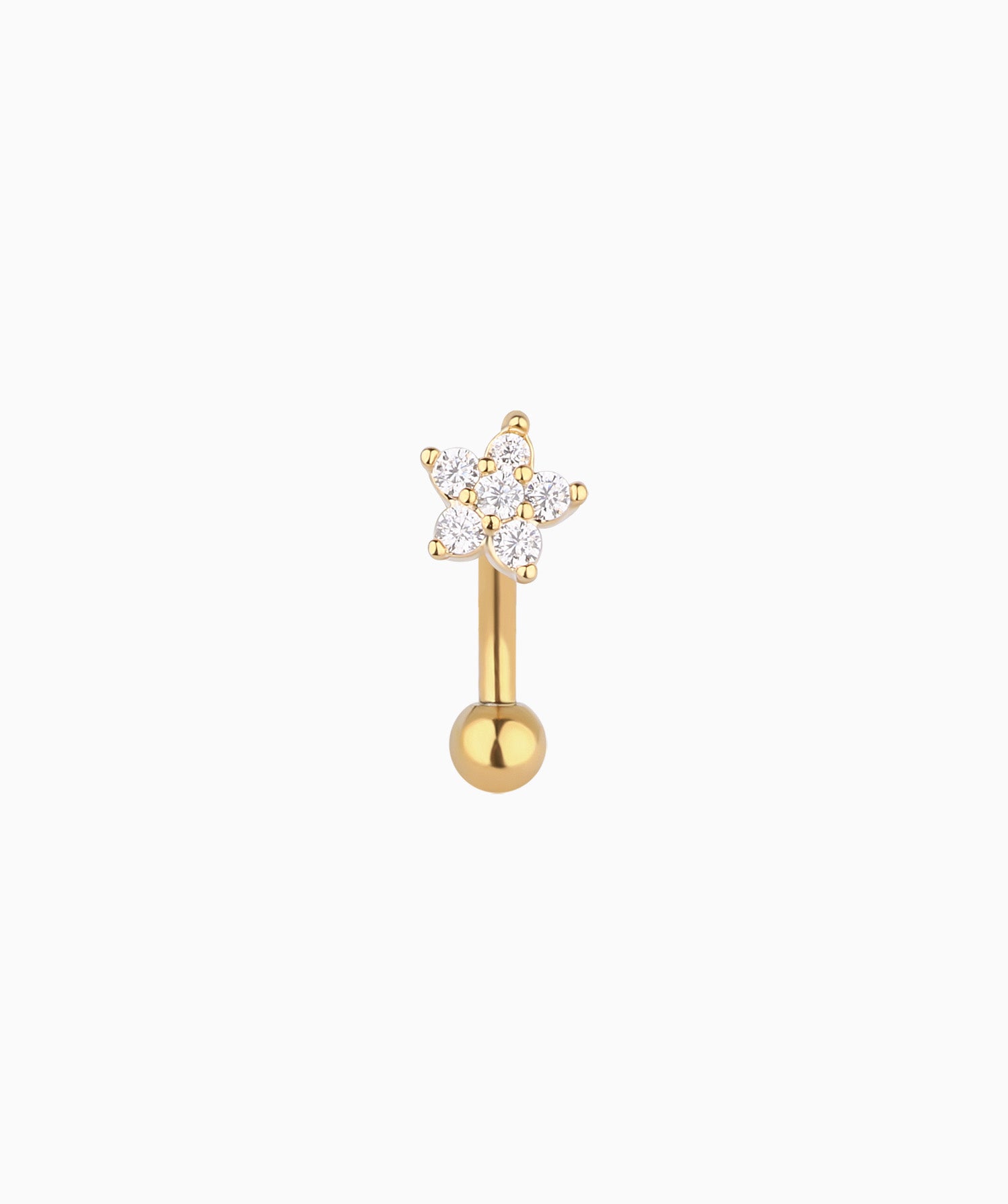 Sparkle Flower Curved Barbell