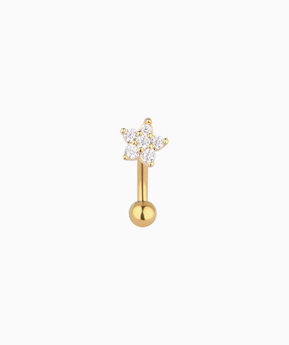 Sparkle Flower Curved Barbell